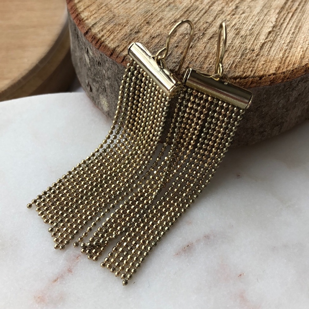 Kismet by Milka style drop earrings gold tone